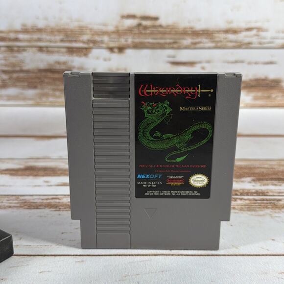 Wizardry (NES, 1990) Cartridge Only Cleaned Tested w/ Gameplay Hints on Label - Picture 1 of 3